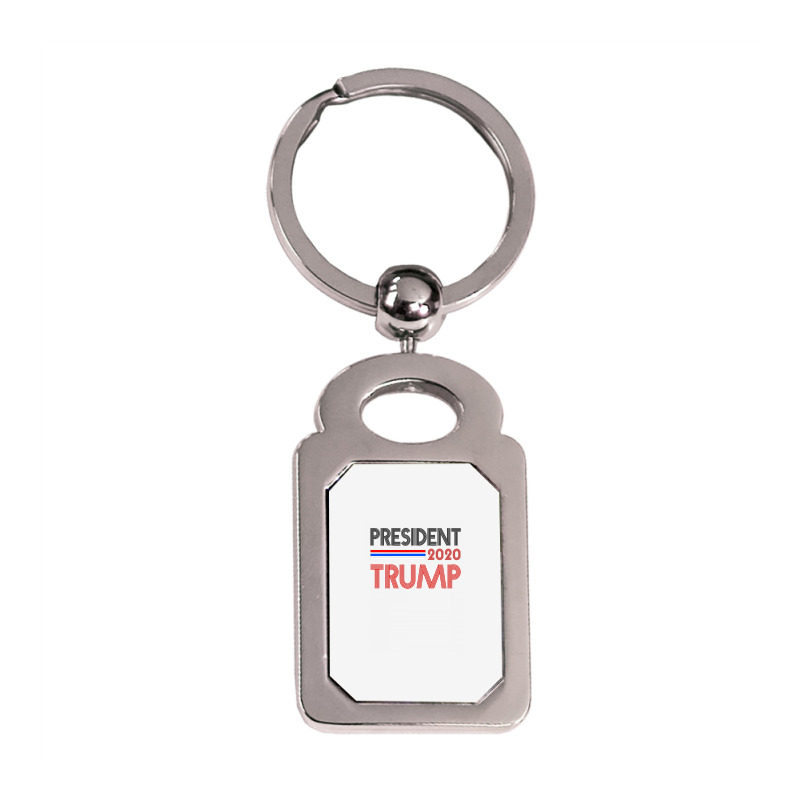 President 2020 Trump Silver Rectangle Keychain | Artistshot