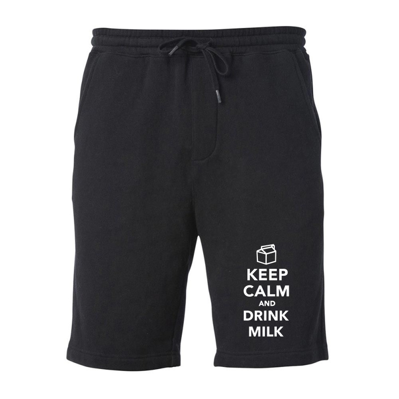 Keep Calm And Drink Milk Fleece Short by hajarbor | Artistshot