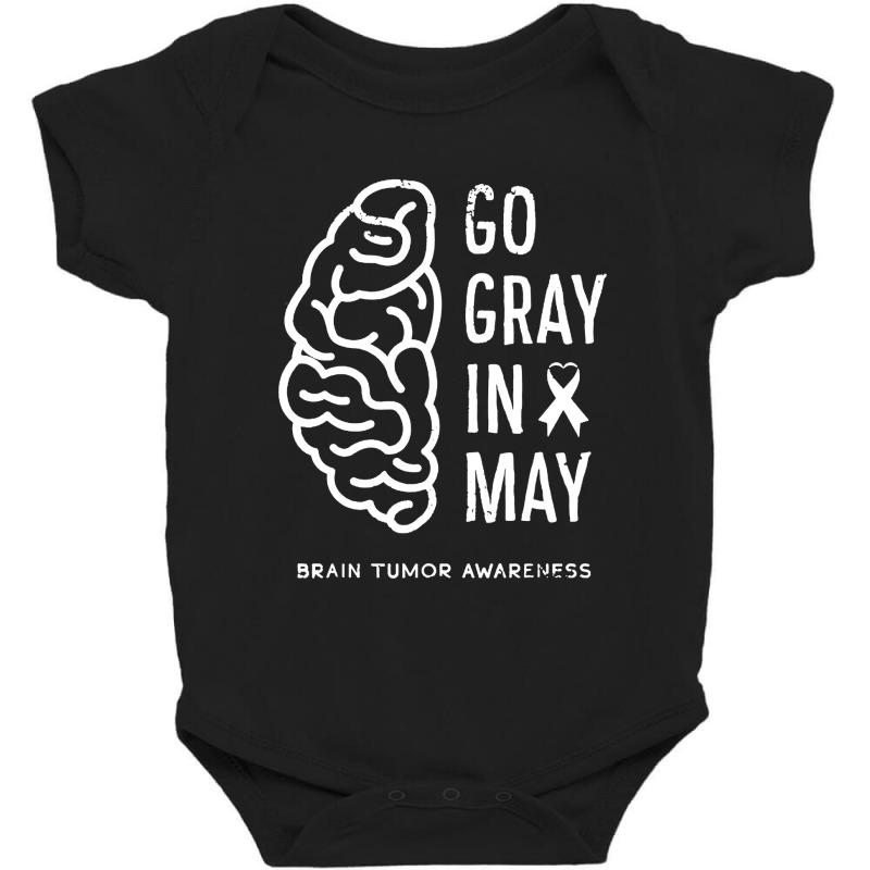 Go Wear Gray In May For Brain Baby Bodysuit by Bakekok | Artistshot