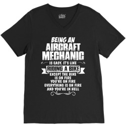 being a aircraft mechanic is easy its like riding a bike 1 V-Neck Tee | Artistshot