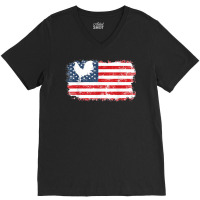 Vintage Us Flag Gamefowl Rooster Gallegos Fighter T Shirt V-neck Tee | Artistshot