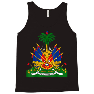 Haitian Coat Of Arms Haiti Emblem Symbol Tank Top Designed By Roger K