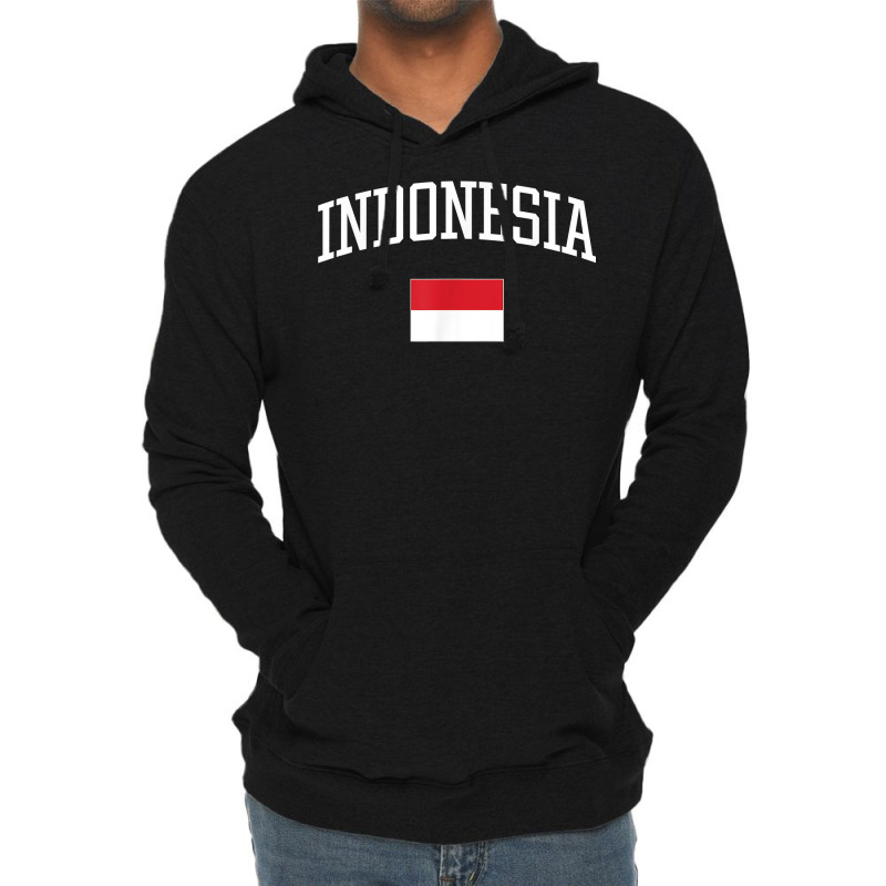 Vintage Flag Of Indonesia Love Your Country T Shirt Lightweight Hoodie | Artistshot