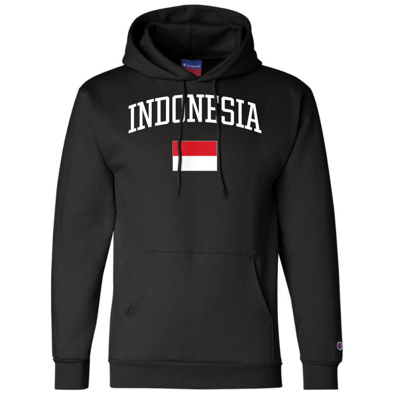 Vintage Flag Of Indonesia Love Your Country T Shirt Champion Hoodie | Artistshot