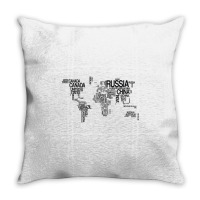 Map T-shirt Throw Pillow | Artistshot