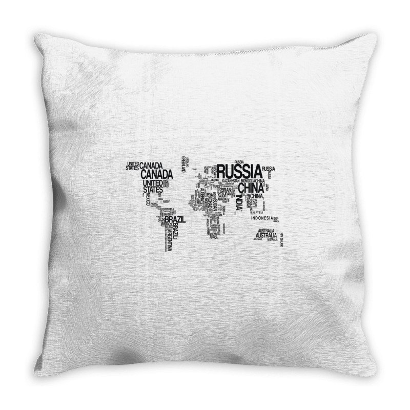 Map T-shirt Throw Pillow | Artistshot