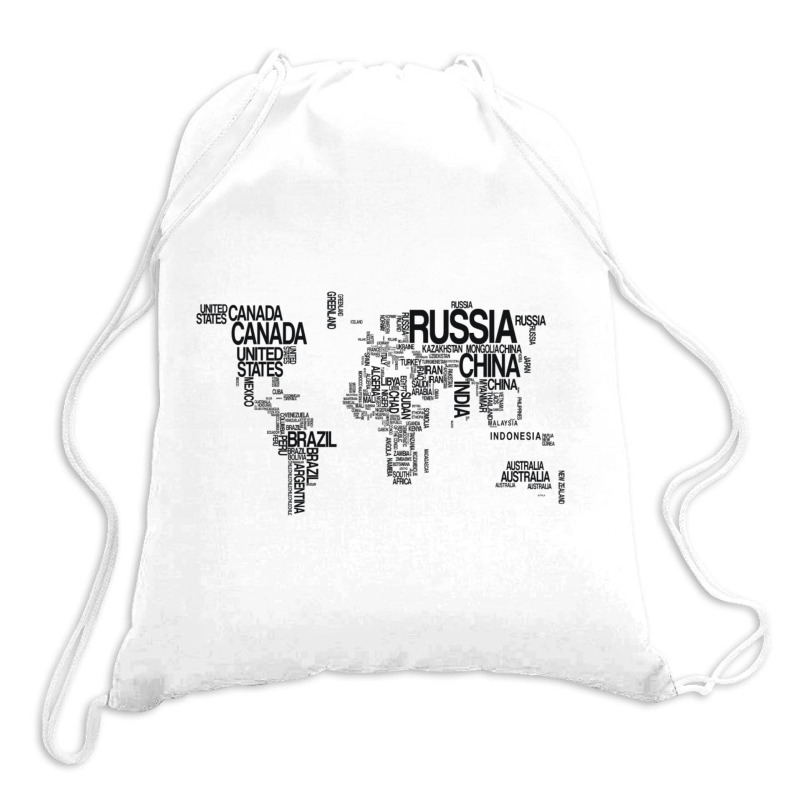 Map T-shirt Drawstring Bags | Artistshot