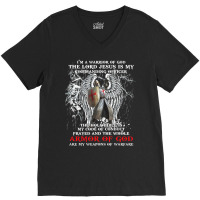 Jesus Christ Christian Im A Warrior Of God The Lord Jesus Is My Comman V-neck Tee | Artistshot