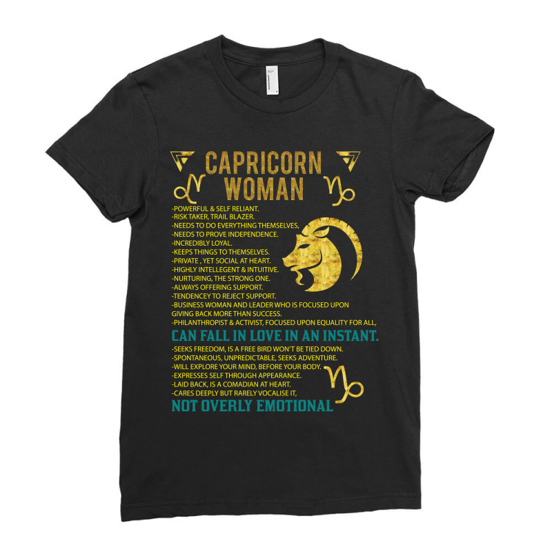 Capricorn Woman Ladies Fitted T-Shirt by SabriAcar | Artistshot