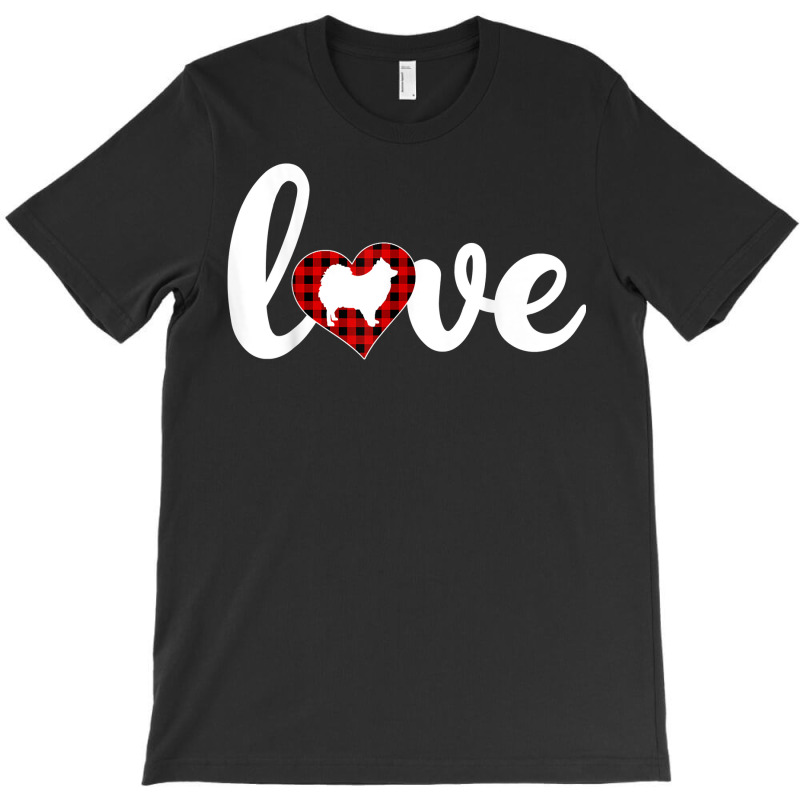 Pomeranian Dog Lover Buffalo Plaid Love Pomeranian Valentine T Shirt T-shirt | Artistshot