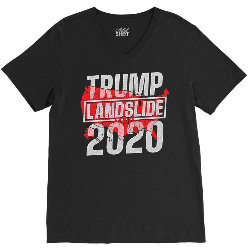 Trump Landslide 2020 V-neck Tee | Artistshot