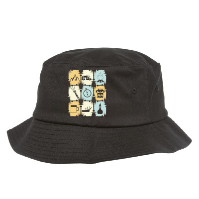 Camping T  Shirt Camping   Camping Stuff Retro T  Shirt (1) Bucket Hat Designed By Robb98104
