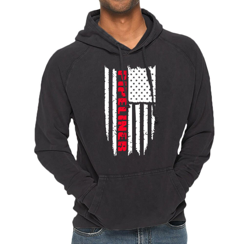 12 American Pipeliner Flag Vintage Hoodie | Artistshot