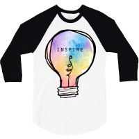 The Lovers, Inspire, Inspiration, Colorful, Rainbow, Light, Lightbulb, 3/4 Sleeve Shirt | Artistshot