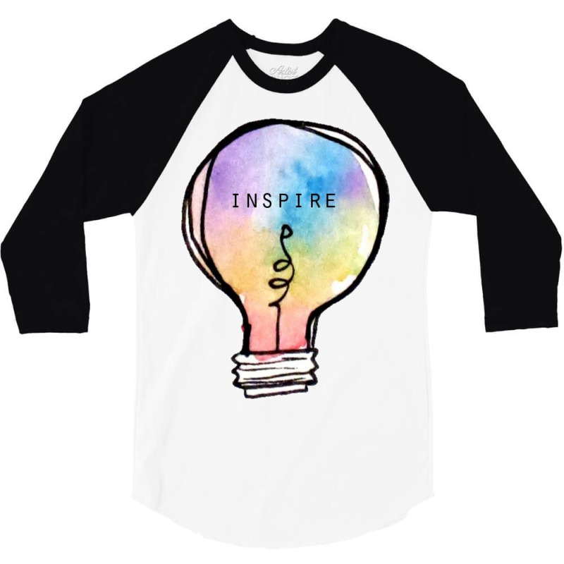 The Lovers, Inspire, Inspiration, Colorful, Rainbow, Light, Lightbulb, 3/4 Sleeve Shirt | Artistshot