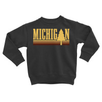 Michigan Vintage Tree State Pride Camping Hiking Michigan Pullover Hoo Toddler Sweatshirt | Artistshot