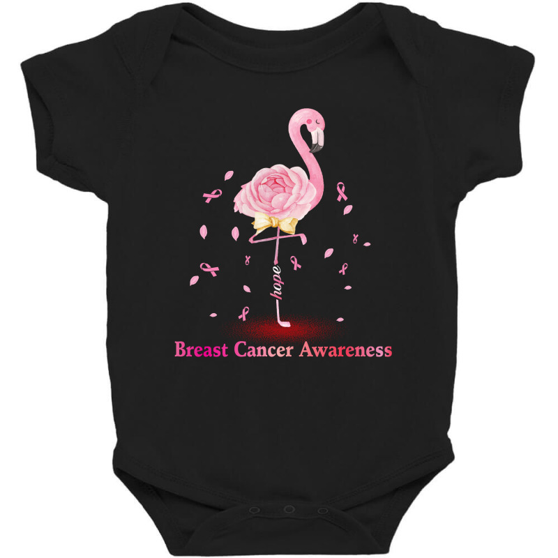 Flamingo Pink Breast Cancer Baby Bodysuit by rardesign | Artistshot