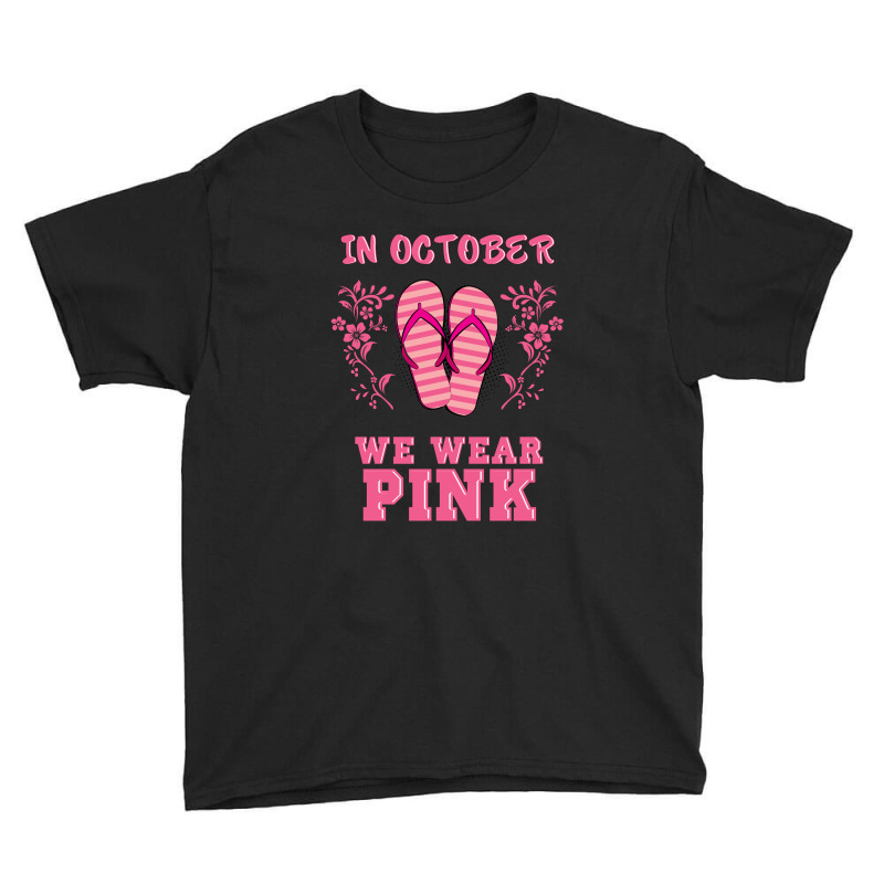 In October We Wear Pink Youth Tee by rardesign | Artistshot