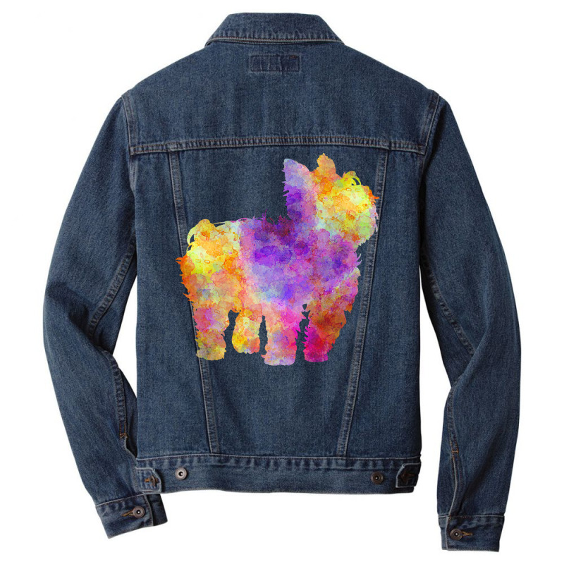 Dogs Lovers T  Shirt Yorkshire Terrier In Watercolor T  Shirt Men Denim Jacket by robb98104 | Artistshot