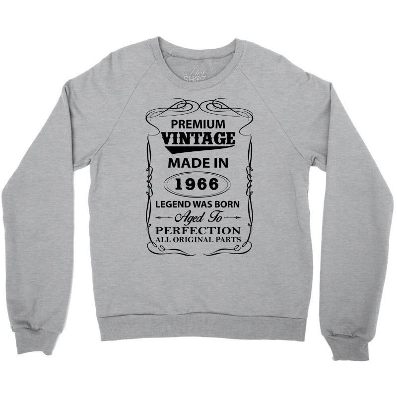 Vintage Legend Was Born 1966 Crewneck Sweatshirt | Artistshot