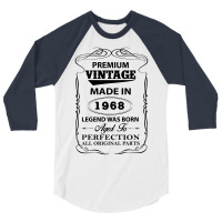 Vintage Legend Was Born 1968 3/4 Sleeve Shirt | Artistshot