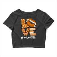 Football Love Football American Mom Life Player With Leopard Funny 123 Crop Top | Artistshot