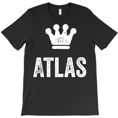 Atlas The King  Crown & Name Design For Men Called Atlas Premium T Shi T-shirt Designed By Haleikade