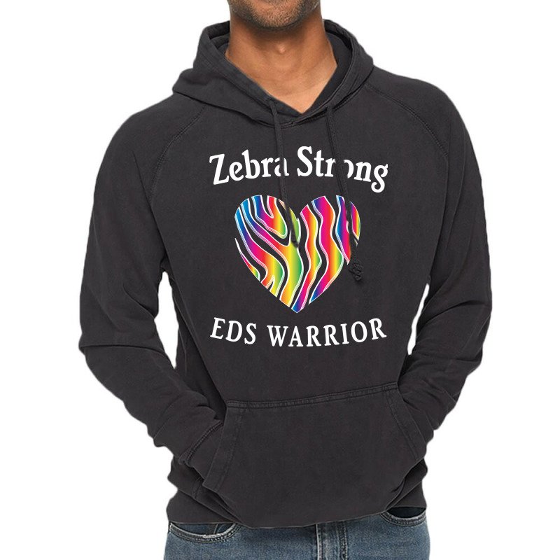 Zebra Strong Eds Warrior   Ehlers Danlos Syndrome Awareness Pullover H Vintage Hoodie | Artistshot