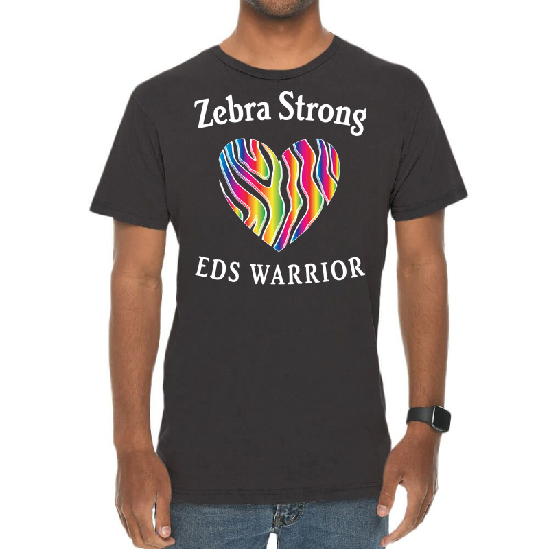 Zebra Strong Eds Warrior   Ehlers Danlos Syndrome Awareness Pullover H Vintage T-shirt | Artistshot