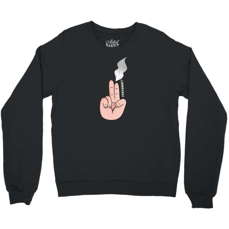 Pheeewww Finger Shooting Crewneck Sweatshirt | Artistshot