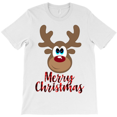 Merry Christmas Reindeer T-shirt Designed By Alemin
