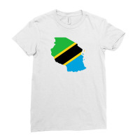 Tanzania Flag Map Ladies Fitted T-shirt | Artistshot