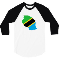 Tanzania Flag Map 3/4 Sleeve Shirt | Artistshot