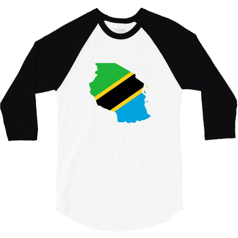 Tanzania Flag Map 3/4 Sleeve Shirt | Artistshot