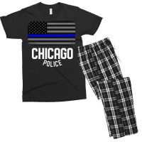 City Of Chicago Police Officer Illinois Policeman Hoodie Men's T-shirt Pajama Set | Artistshot