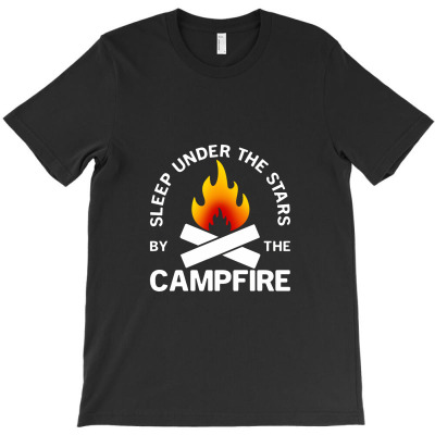 Under The Stars By The Campfire T-shirt Designed By Celenganraindu