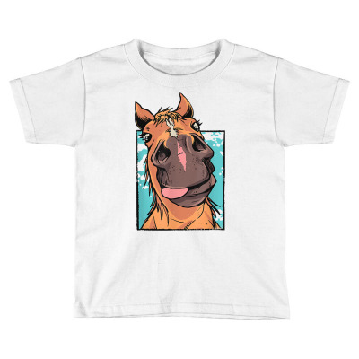 Funny Horse Close Up Photo Equitation Rider Horses Lover T Shirt Toddler T-shirt Designed By Witch Doctor