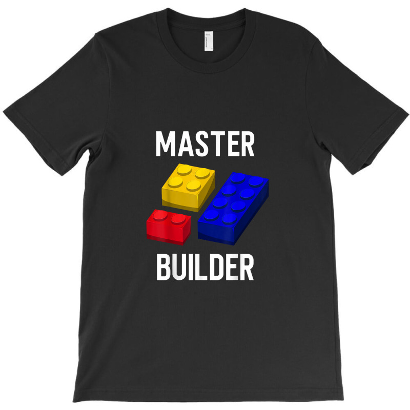 Master Builder Cute Block Building Kids Toys Brick Builders T-shirt | Artistshot