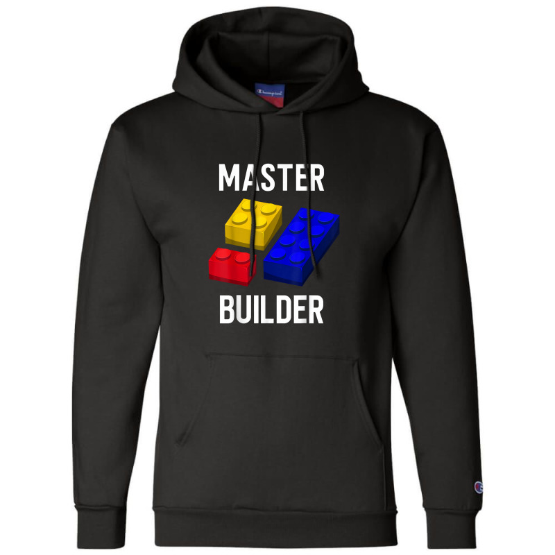 Master Builder Cute Block Building Kids Toys Brick Builders Champion Hoodie | Artistshot