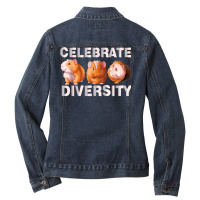 Celebrate Diversity Hamster Guinea Pig Furry Potato Animal T Shirt Ladies Denim Jacket | Artistshot