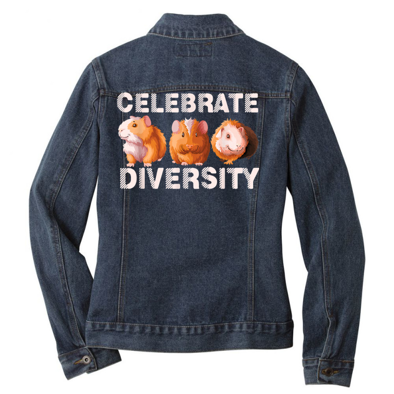 Celebrate Diversity Hamster Guinea Pig Furry Potato Animal T Shirt Ladies Denim Jacket by belenfinl | Artistshot