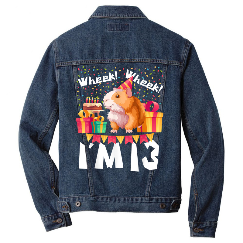 I'm 13th Birthday Girls Party Cute Hamster Pet Lover 13 Year T Shirt Men Denim Jacket by belenfinl | Artistshot