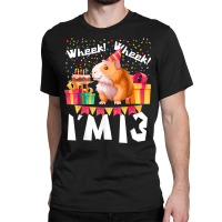 I'm 13th Birthday Girls Party Cute Hamster Pet Lover 13 Year T Shirt Classic T-shirt | Artistshot