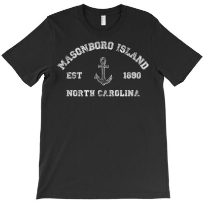 Masonboro Island, Nc Nautical Anchor T Shirt T-shirt Designed By Latonja Brock