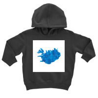 Iceland Watercolor Country Blue Art Print Decor Gift Long Sleeve T Shi Toddler Hoodie | Artistshot