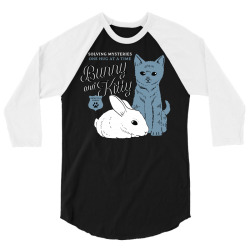 bunny and kitty 3/4 Sleeve Shirt | Artistshot