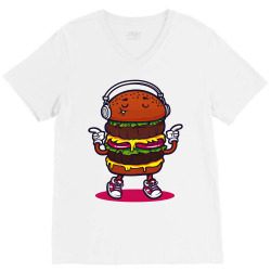 burger boogie V-Neck Tee | Artistshot