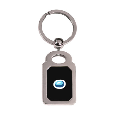Among Us - Among Us Game Silver Rectangle Keychain Designed By Diogo Calheiros