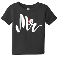 Mr And Mrs Christmas Mr For Dark Baby Tee | Artistshot