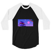 Japan Moon Aesthetic Design 3/4 Sleeve Shirt | Artistshot